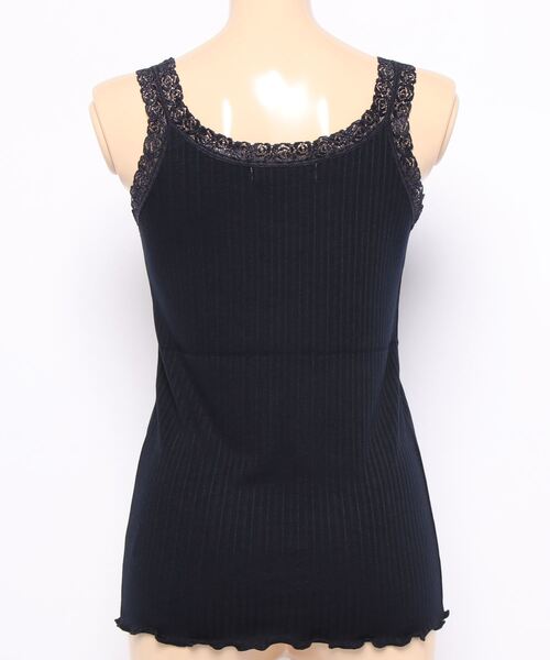 CECIL McBEE(セシルマクビー)の「パターンメッシュタンクトップ(Tシャツ/カットソー・レディース・ベージュ/ネイビー/オフホワイト/ラベンダー・MEDIUM)」の5枚目の写真