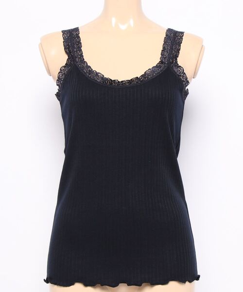 CECIL McBEE(セシルマクビー)の「パターンメッシュタンクトップ(Tシャツ/カットソー・レディース・ベージュ/ネイビー/オフホワイト/ラベンダー・MEDIUM)」の12枚目の写真