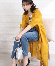 Cutie Blonde | 【インド綿】前開き裾刺繍ワンピース(ワンピース)