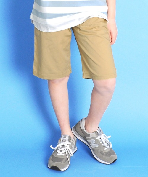GLAZOS(グラソス)の「ピケギンガム・ベイカーポケットハーフパンツ(その他パンツ・キッズ・ブラック/ベージュ/ブルー/グリーン・130cm/140cm/150cm/160cm/170cm)」の1枚目の写真
