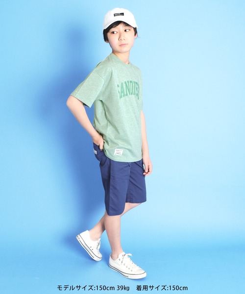 GLAZOS(グラソス)の「ピケギンガム・ベイカーポケットハーフパンツ(その他パンツ・キッズ・ブラック/ベージュ/ブルー/グリーン・130cm/140cm/150cm/160cm/170cm)」の12枚目の写真