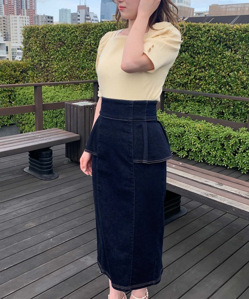 NOELA（ノエラ）の「変形リブカットソー（Tシャツ/カットソー・レディース・ベージュ/ピンク/イエロー・フリー）」の8枚目の写真