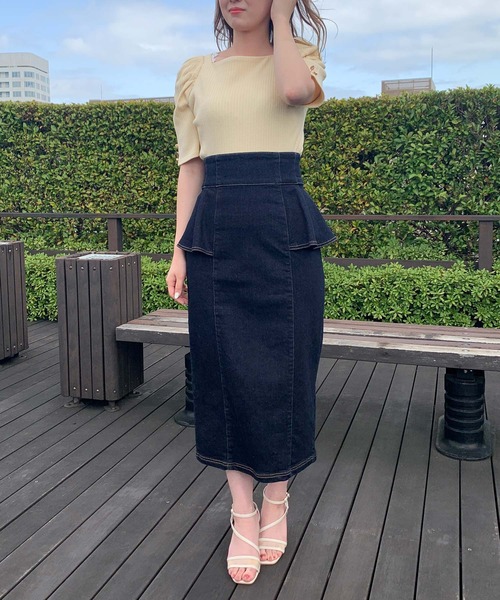 NOELA（ノエラ）の「変形リブカットソー（Tシャツ/カットソー・レディース・ベージュ/ピンク/イエロー・フリー）」の9枚目の写真