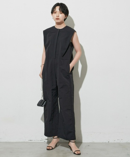 Aunt Marie's（アントマリーズ）の「ショルダータックノースリオールインワン【WEB限定アイテム】（つなぎ/オールインワン・レディース・ブラック/アイボリー・FREE）」の22枚目の写真