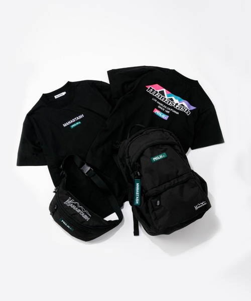 MILKFED.（ミルクフェド）の「MILKFED. × MANASTASH /ミルクフェド×マナスタッシュ　TOP LOGO FANNY PACK トップロゴファニーパック　ウエストバッグ（ボディバッグ/ウエストポーチ・レディース・ブラック・FREE）」の2枚目の写真