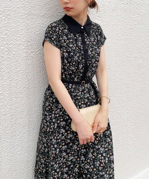 natural couture(ナチュラルクチュール)の「WEB限定カラー有り/大好評!リバイバルアイテム 襟付きレトロワンピース(ワンピース・レディース・ブラウン/その他1/その他2/ブラック系/ブルー系/その他3・FREE)」の6枚目の写真