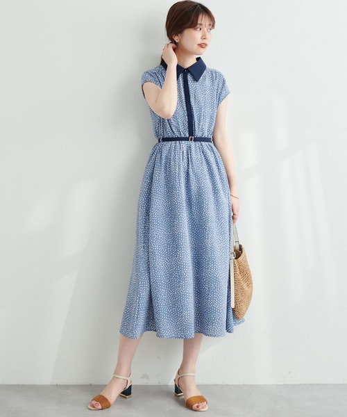 natural couture(ナチュラルクチュール)の「WEB限定カラー有り/大好評!リバイバルアイテム 襟付きレトロワンピース(ワンピース・レディース・ブラウン/その他1/その他2/ブラック系/ブルー系/その他3・FREE)」の18枚目の写真