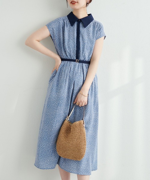 natural couture(ナチュラルクチュール)の「WEB限定カラー有り/大好評!リバイバルアイテム 襟付きレトロワンピース(ワンピース・レディース・ブラウン/その他1/その他2/ブラック系/ブルー系/その他3・FREE)」の17枚目の写真