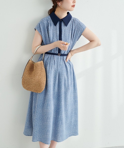natural couture(ナチュラルクチュール)の「WEB限定カラー有り/大好評!リバイバルアイテム 襟付きレトロワンピース(ワンピース・レディース・ブラウン/その他1/その他2/ブラック系/ブルー系/その他3・FREE)」の16枚目の写真