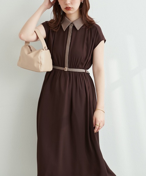 natural couture(ナチュラルクチュール)の「WEB限定カラー有り/大好評!リバイバルアイテム 襟付きレトロワンピース(ワンピース・レディース・ブラウン/その他1/その他2/ブラック系/ブルー系/その他3・FREE)」の13枚目の写真