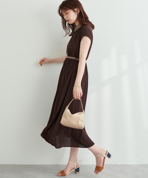natural couture(ナチュラルクチュール)の「WEB限定カラー有り/大好評!リバイバルアイテム 襟付きレトロワンピース(ワンピース・レディース・ブラウン/その他1/その他2/ブラック系/ブルー系/その他3・FREE)」の11枚目の写真