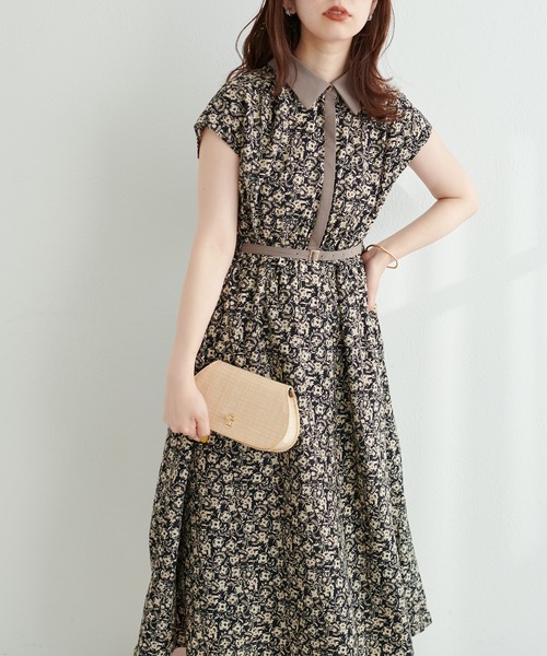 natural couture(ナチュラルクチュール)の「WEB限定カラー有り/大好評!リバイバルアイテム 襟付きレトロワンピース(ワンピース・レディース・ブラウン/その他1/その他2/ブラック系/ブルー系/その他3・FREE)」の8枚目の写真