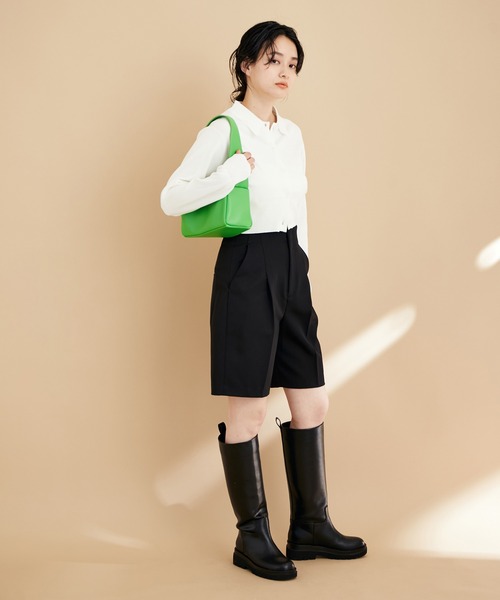 【秋冬にも】ウエストロゴサテンショートパンツ♡アダムエロペ 秋冬にも】ウエストロゴサテンショートパンツ♡アダムエロペ