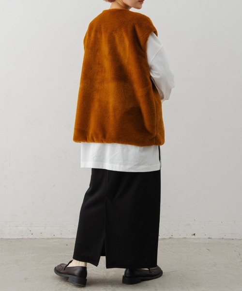 MERLOT（メルロー）の「ポンチスカート（スカート・レディース・ブラック/ピンク・FREE）」の2枚目の写真