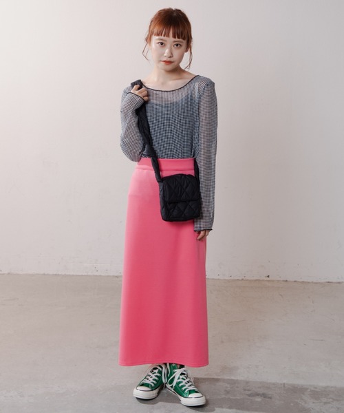 MERLOT（メルロー）の「ポンチスカート（スカート・レディース・ブラック/ピンク・FREE）」の21枚目の写真