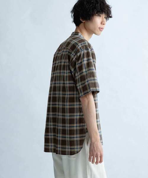 FORK&SPOON（フォークアンドスプーン）の「FORK&SPOON　コットンリネンシャツ（シャツ/ブラウス・メンズ・チェック/ストライプ/オフホワイト・5/4）」の20枚目の写真