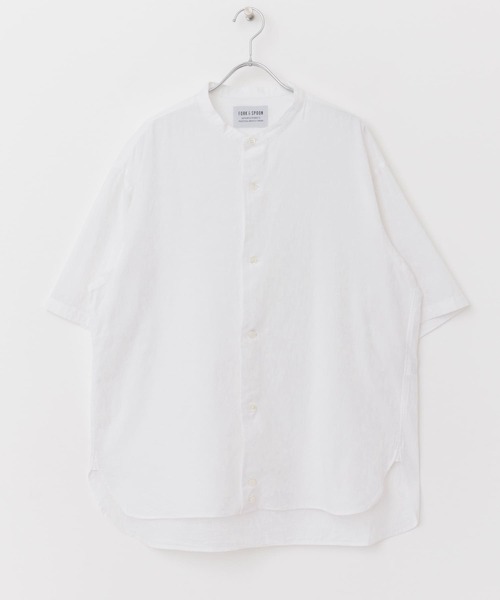 FORK&SPOON（フォークアンドスプーン）の「FORK&SPOON　コットンリネンシャツ（シャツ/ブラウス・メンズ・チェック/ストライプ/オフホワイト・5/4）」の21枚目の写真