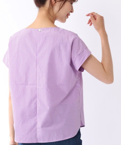 DRESKIP（ドレスキップ）の「◆ギンガムチェック ブラウス（シャツ/ブラウス・レディース・ブラック系1/グリーン系その他3/ダークブラウン系1/パープル系2・02/03）」の21枚目の写真