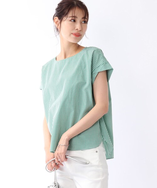 DRESKIP（ドレスキップ）の「◆ギンガムチェック ブラウス（シャツ/ブラウス・レディース・ブラック系1/グリーン系その他3/ダークブラウン系1/パープル系2・02/03）」の17枚目の写真