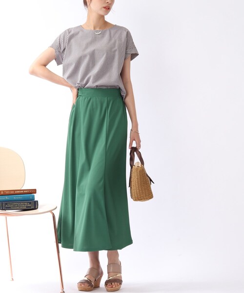 DRESKIP（ドレスキップ）の「◆ギンガムチェック ブラウス（シャツ/ブラウス・レディース・ブラック系1/グリーン系その他3/ダークブラウン系1/パープル系2・02/03）」の10枚目の写真