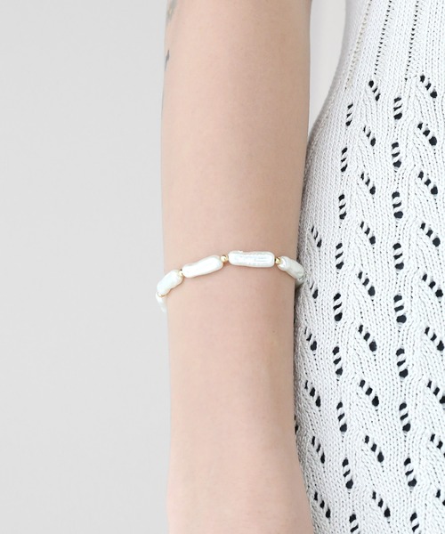 minsobi（ミンソビ）の「淡水パールブレスレット（ブレスレット・レディース・ゴールド・FREE）」の4枚目の写真