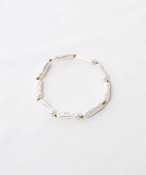 minsobi（ミンソビ）の「淡水パールブレスレット（ブレスレット・レディース・ゴールド・FREE）」の2枚目の写真