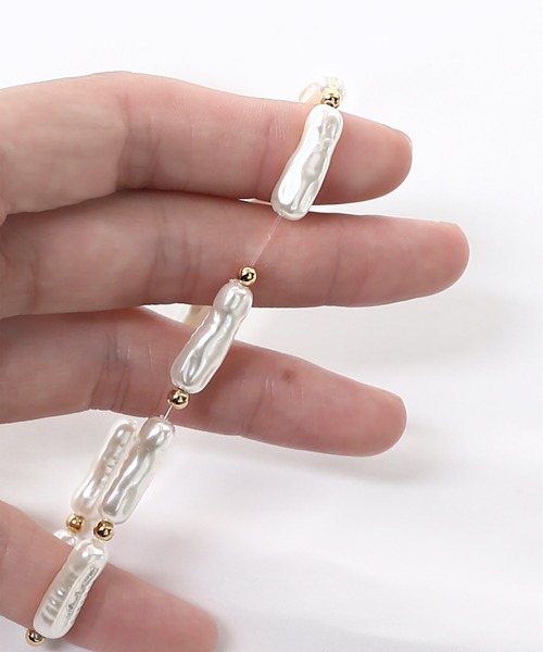 minsobi（ミンソビ）の「淡水パールブレスレット（ブレスレット・レディース・ゴールド・FREE）」の7枚目の写真