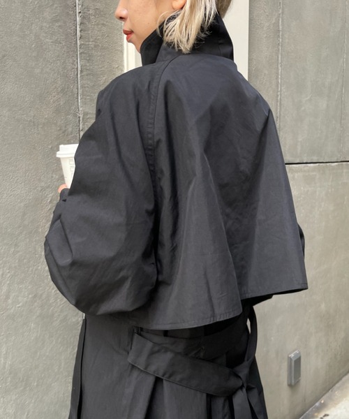 CIAOPANIC（チャオパニック）の「スタンドトレンチコート（トレンチコート・レディース・ブラック/オリーブ/キャメル・SMALL/MEDIUM/LARGE）」の13枚目の写真
