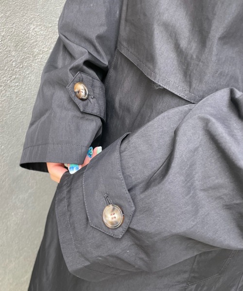 CIAOPANIC（チャオパニック）の「スタンドトレンチコート（トレンチコート・レディース・ブラック/オリーブ/キャメル・SMALL/MEDIUM/LARGE）」の15枚目の写真