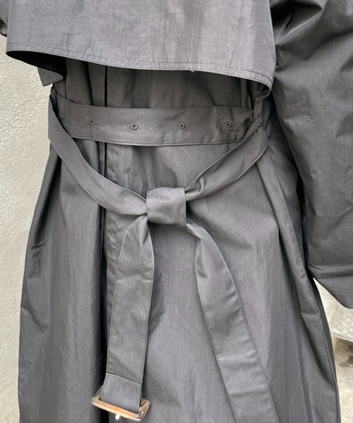 CIAOPANIC（チャオパニック）の「スタンドトレンチコート（トレンチコート・レディース・ブラック/オリーブ/キャメル・SMALL/MEDIUM/LARGE）」の16枚目の写真