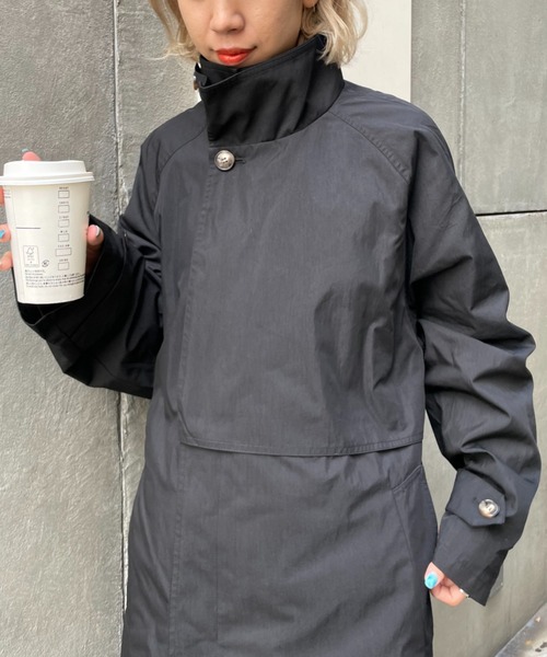 CIAOPANIC（チャオパニック）の「スタンドトレンチコート（トレンチコート・レディース・ブラック/オリーブ/キャメル・SMALL/MEDIUM/LARGE）」の11枚目の写真