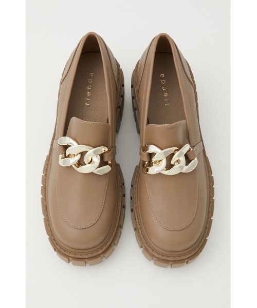 rienda（リエンダ）の「オーバーソールボックスローファー（ローファー・レディース・アイボリー/ベージュ/ブラック・MEDIUM/LARGE/SMALL）」の3枚目の写真