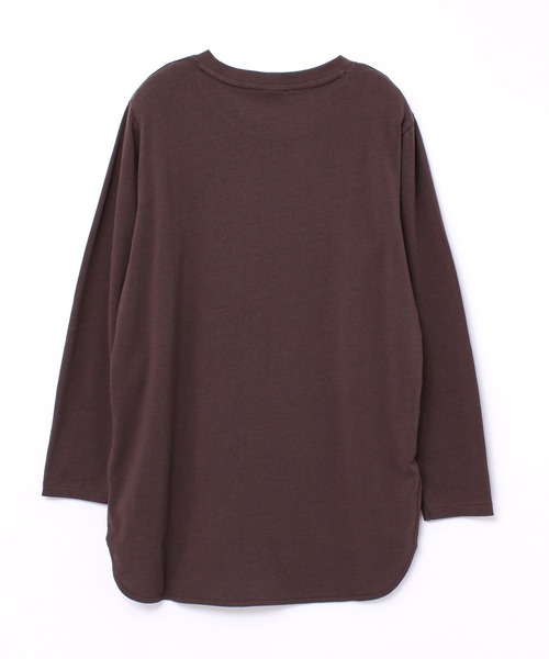 RNA-N(アールエヌエーエヌ)の「M1945 シルクブレンドロングスリーブT(Tシャツ/カットソー・レディース・ブラウン/キナリ/チャコール/イエロー・MEDIUM)」の5枚目の写真