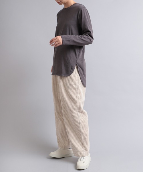 RNA-N(アールエヌエーエヌ)の「M1945 シルクブレンドロングスリーブT(Tシャツ/カットソー・レディース・ブラウン/キナリ/チャコール/イエロー・MEDIUM)」の15枚目の写真