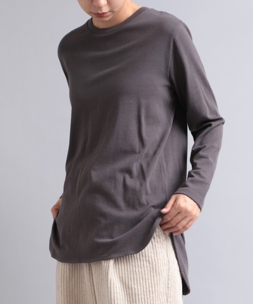 RNA-N(アールエヌエーエヌ)の「M1945 シルクブレンドロングスリーブT(Tシャツ/カットソー・レディース・ブラウン/キナリ/チャコール/イエロー・MEDIUM)」の14枚目の写真