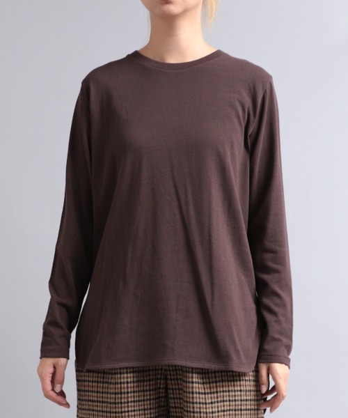 RNA-N(アールエヌエーエヌ)の「M1945 シルクブレンドロングスリーブT(Tシャツ/カットソー・レディース・ブラウン/キナリ/チャコール/イエロー・MEDIUM)」の17枚目の写真