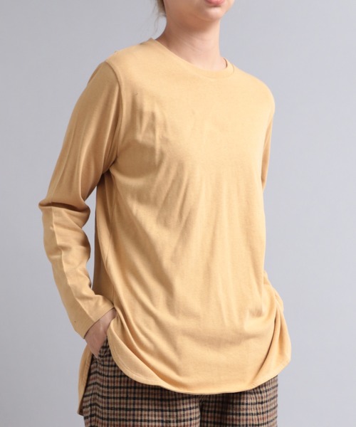 RNA-N(アールエヌエーエヌ)の「M1945 シルクブレンドロングスリーブT(Tシャツ/カットソー・レディース・ブラウン/キナリ/チャコール/イエロー・MEDIUM)」の19枚目の写真