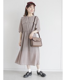 ehka sopo | 小花柄スクエアカラーワンピース(ワンピース)