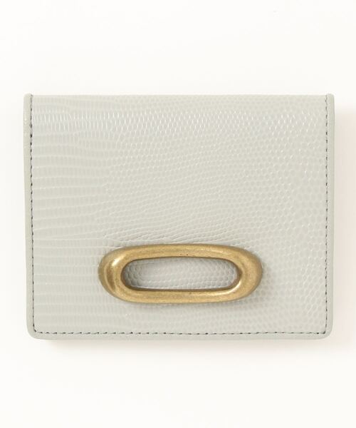 TOFF&LOADSTONE(トフアンドロードストーン)の「【TOFF&LOADSTONE】2つ折りオーバル デリスリザード・ウォレット(SB)(財布・レディース・グレー・FREE)」の9枚目の写真