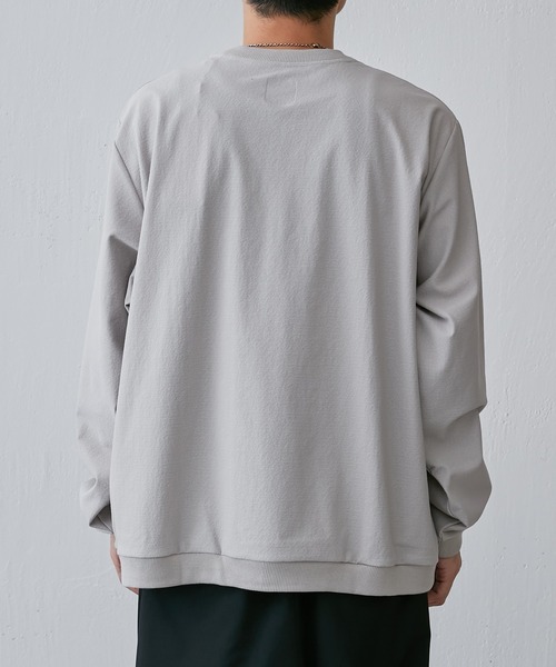 Lui's（ルイス）の「WALLジャガードクルーネックカットソー（スウェット・メンズ・グレー/ブラック・S/M）」の11枚目の写真