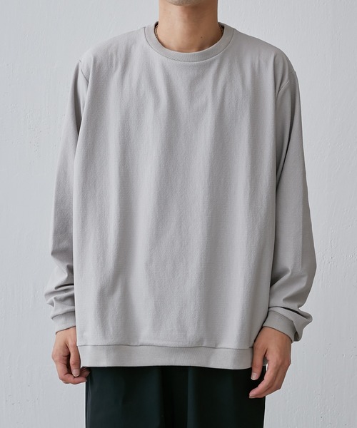 Lui's（ルイス）の「WALLジャガードクルーネックカットソー（スウェット・メンズ・グレー/ブラック・S/M）」の9枚目の写真