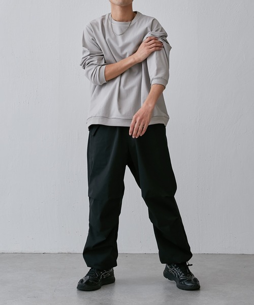 Lui's（ルイス）の「WALLジャガードクルーネックカットソー（スウェット・メンズ・グレー/ブラック・S/M）」の5枚目の写真