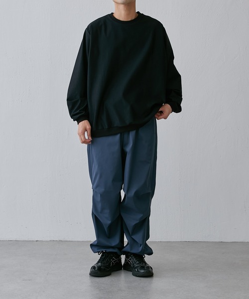 Lui's（ルイス）の「WALLジャガードクルーネックカットソー（スウェット・メンズ・グレー/ブラック・S/M）」の8枚目の写真