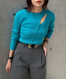 PAGEBOY | ランダムリブスリットニット(ニット/セーター)