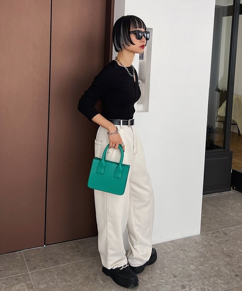 PAGEBOY(ページボーイ)の「ランダムリブスリットニット(ニット/セーター・レディース・オフホワイト/ブラック/ブルー系その他・FREE)」の14枚目の写真