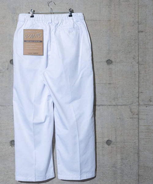 JOHN'S CLOSET（ジョンズクローゼット）の「【13】TCツイル イージーワイドチノパンツ（チノパンツ・メンズ・ブラック/グリーン/ブラウン/ブルー/オフホワイト・LARGE/MEDIUM）」の8枚目の写真