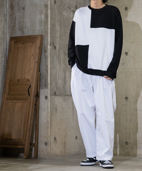 JOHN'S CLOSET（ジョンズクローゼット）の「【13】TCツイル イージーワイドチノパンツ（チノパンツ・メンズ・ブラック/グリーン/ブラウン/ブルー/オフホワイト・LARGE/MEDIUM）」の15枚目の写真