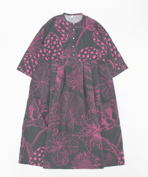 ジャケット・アウター Eaphi big collar botanical half jacket レディース 【eaphi】big collar botanical half jacket
