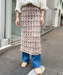 SHENERY | 透かし編みレイヤードニットスカート(スカート)