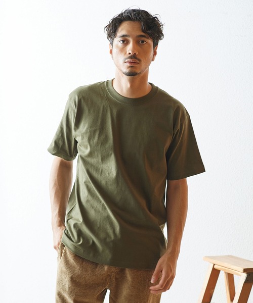HANES(ヘインズ)の「Hanes ショートスリーブ TシャツH5180(Tシャツ/カットソー・メンズ・ネイビー/ダークグリーン/レッド/ダークパープル/ダークグレー/オリーブ・M/L/XL)」の4枚目の写真